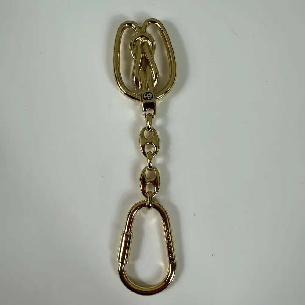Gucci Vintage Interlocking G Key Ring w/ Box Authentic